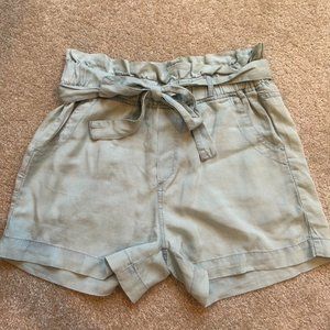 Thread and Supply Chambray Paper Bag Shorts